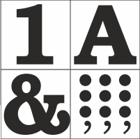 Self Adhesive Characters