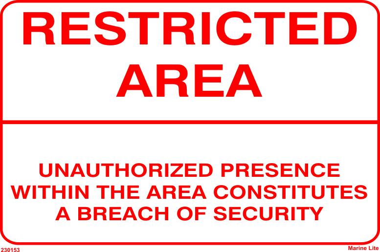 Isps Sign ISPS Code Signs :: Restricted area 230153 - Products :: Safety Signs ...