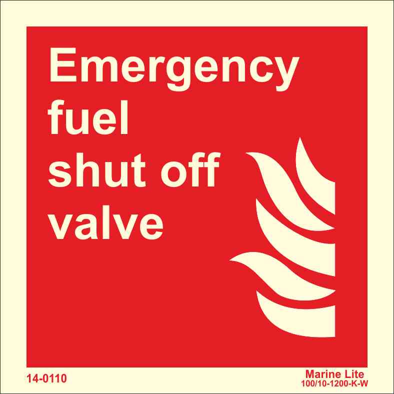 Adesivo Di Sicurezza INDIGOS UG "EMERGENCY MAIN GAS VALVE SHUT OFF" - 150 X 200 Mm - Pellicola Tedesca Resistente UV Per Esterni