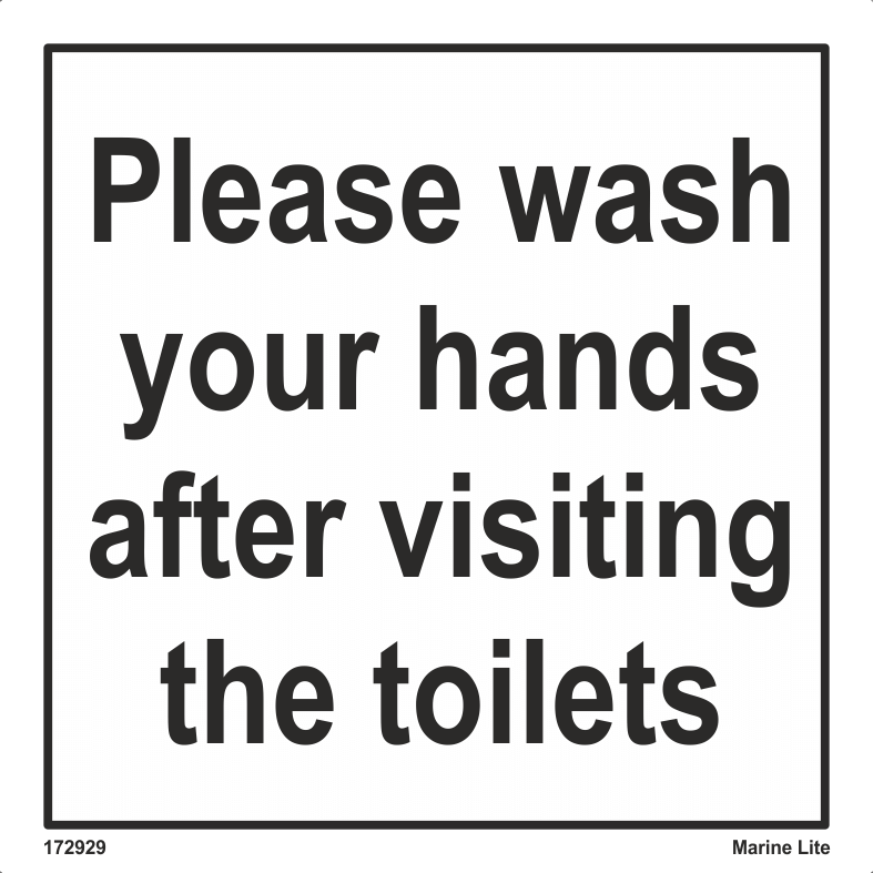 Please Wash Your Hands After Visiting Toilet 172929