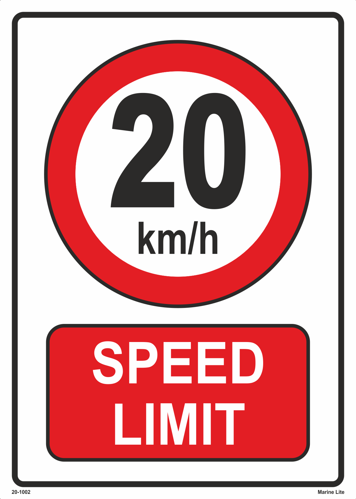 【未開封】 MEMI/SPEED LIMIT Regulatory signs, maximum speed limit traffic sign 20 KM