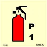 Portable powder fire extinguisher 1 kg 156084 336084