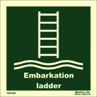 (EES) Emergency Lifesaving Signs :: Embarkation ladder 104054 LSS018