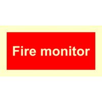Supplementary Sign : Fire monitor 14-0354