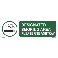 Designated Smoking Area Please Use Ashtray 20-0869
