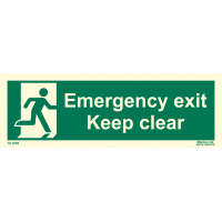 Emergency Exit Keep It Clear 10-059 334413