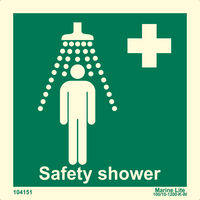 Safety shower with text 104151 EES004 334151