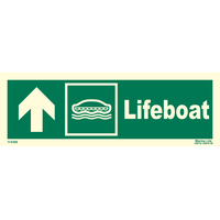 Lifeboat plus symbol plus arrow up on left 114300 334300