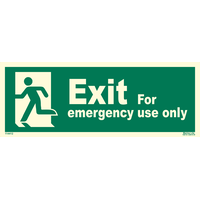 Exit For Emergency Use Only Plus Symbol Left 114412 334412