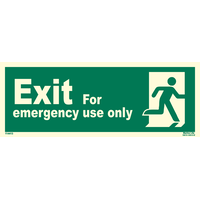Exit For Emergency Use Only Plus Symbol Right 114413 334413