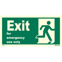 Exit For Emergency Use Only Plus Symbol Right 114417