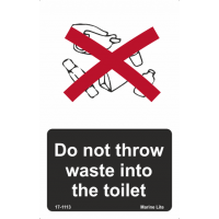 Do Not Throw Waste Into The Toilet 17-1113