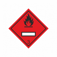 Class 3, Flammable liquid With panel for UN number 172232 332232