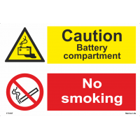 Caution Battery compartment / no smoking 173107