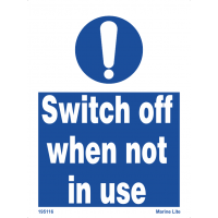 Switch off when not in use 195116 335116