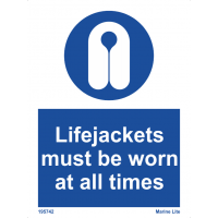 Lifejackets must be worn at all times 195742 335742