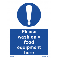 Please wash only food equipment here 195759 335759