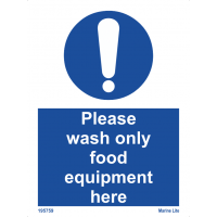 Please wash only food equipment here 195759-335759