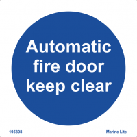Automatic fire door keep clear 195808 335808