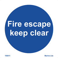 Fire escape keep clear 195811 335811