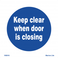 Keep clear when door is closing 195816 335816