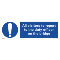 All Visitors To Report The Duty Officer On The Bridge 195854, 335854