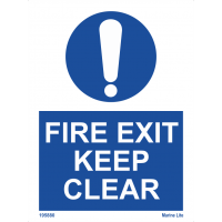 Fire exit keep clear 195880 335880