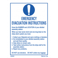 Emergency Evacuation Instructions 195903 335903