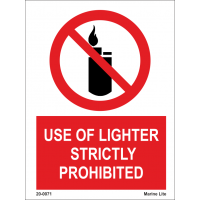 Use Of Lighter Strictly Prohibited 20-0071Use Of Lighter Strictly Prohibited 20-0071