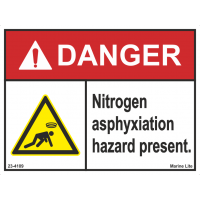 DANGER NITROGEN ASPHYXIATION HAZARD PRESENT  23-4109