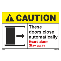Caution - These Doors Close Automatically 23-5856