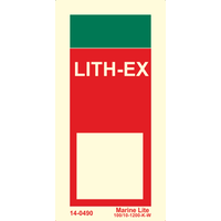 Electric Vehicle Supplementary Sign: Lithium Battery Fire Extinguisher 14-0490 (Details)