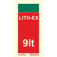 Electric Vehicle Supplementary Sign: Lithium Battery Fire Extinguisher (9L)