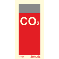 Supplementary Sign identifying extinguishing media: CO2 146126
