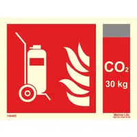 Wheeled Fire Extinguisher + CO2 30kg 146465 336465