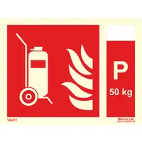 Wheeled Fire Extinguisher + Powder 50kg 146471 336471