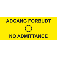 No Admittance EN/NOR 18-0857