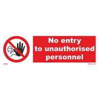 No Entry To Unauthorised Personnel 208544 338544