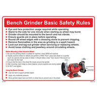 Bench Grinder - Basic Safety Rules 22-2763 Safety Poster