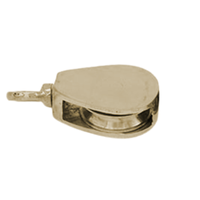 Flag Block 38mm With Hook Brass 37-1587