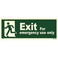 Exit For Emergency Use Only Plus Symbol Left 114412 334412