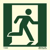 Running Man Symbol Emergency Exit on the Right 114423 MES002 334423