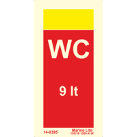 Supplementary Sign: Wet Chemical 9lt fire extinguisher 14-0395(9)