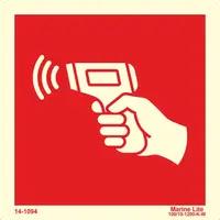 Portable Infrared Thermal Imager 14-1094
Red IMO portable infrared thermal imager fire equipment sign by Marine Lite, code 14-1094