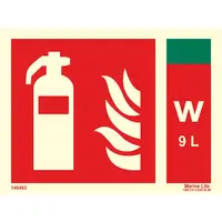Fire Extinguisher + Water 9L 146463 336463