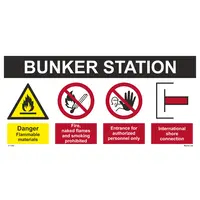 Bunker Station 17-1193 safety sign
