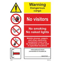Gangway notice. Dangerous cargo... 173014