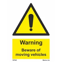 WARNING BEWARE OF MOVING VEHICLES 187643