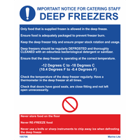 Important notice for catering staff "Deep Freezers" 195706 335706