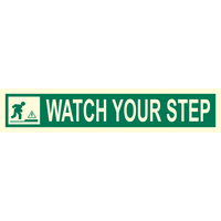 (WSS) Warning Signs :: Watch Your Step 23-1625 photoluminescent sign